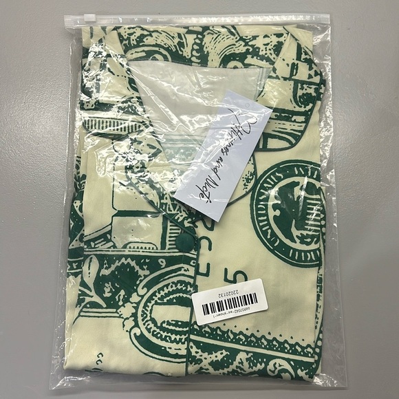 Hipnos and Nicte Limited Edition Money Million Dollar Pajamas Short Set PJ’s - L - Picture 3 of 5